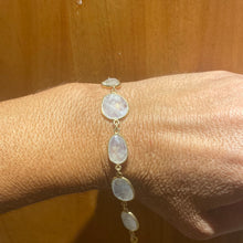 Load image into Gallery viewer, Rainbow moonstone necklace &amp; bracelet
