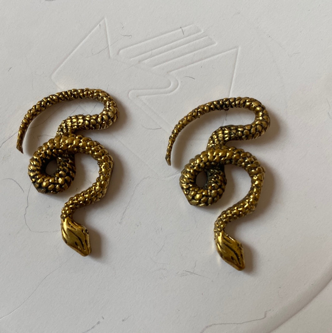 Med Snake Earrings