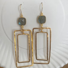 Load image into Gallery viewer, double labradorite earrings
