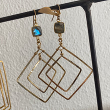 Load image into Gallery viewer, double labradorite earrings
