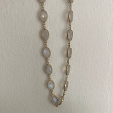 Load image into Gallery viewer, Rainbow moonstone necklace &amp; bracelet
